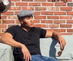 Men Director - Walrus Hats Grey Plaid Polyester Ivy Cap