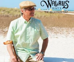 Beckham - Walrus Hats Tan Cotton 8 Panel Newsboy Cap