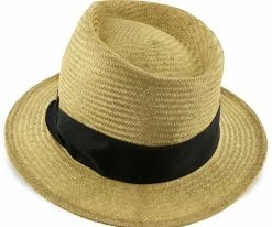 Men Midnight Luxe - Walrus Hats Sisal Straw Fedora Hat W/ Band