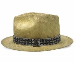 Men Midnight Luxe - Walrus Hats Sisal Straw Fedora Hat W/ Band