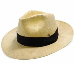 Big Catch - Walrus Hats Natural Paper Braid Straw Fedora Hat W/ Band Men