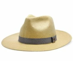 Big Catch - Walrus Hats Natural Paper Braid Straw Fedora Hat W/ Band Men