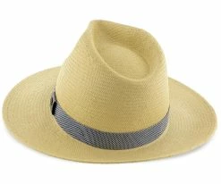 Big Catch - Walrus Hats Natural Paper Braid Straw Fedora Hat W/ Band Men