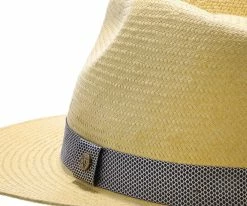 Big Catch - Walrus Hats Natural Paper Braid Straw Fedora Hat W/ Band Men