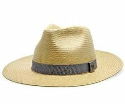 Big Catch - Walrus Hats Natural Paper Braid Straw Fedora Hat W/ Band Men