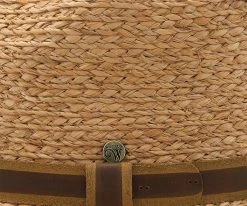 Paradise - Walrus Hats Natural Raffia Straw Fedora Hat W/ Braided Band Men
