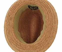 Paradise - Walrus Hats Natural Raffia Straw Fedora Hat W/ Braided Band Men