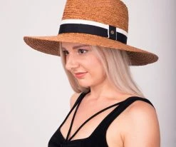 Men South Beach - Walrus Hats Natural Raffia Straw Fedora Hat