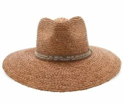 Men South Beach - Walrus Hats Natural Raffia Straw Fedora Hat