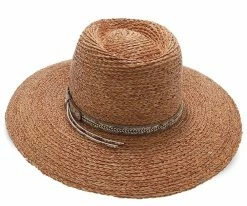 Men South Beach - Walrus Hats Natural Raffia Straw Fedora Hat