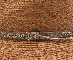 Men South Beach - Walrus Hats Natural Raffia Straw Fedora Hat