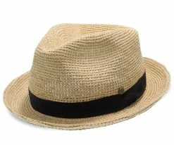 Cast Away - Walrus Hats Crocheted Raffia Straw Fedora Hat W/ Band