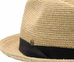 Cast Away - Walrus Hats Crocheted Raffia Straw Fedora Hat W/ Band