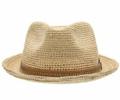 Cast Away - Walrus Hats Crocheted Raffia Straw Fedora Hat W/ Band