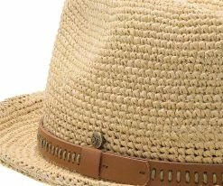 Cast Away - Walrus Hats Crocheted Raffia Straw Fedora Hat W/ Band