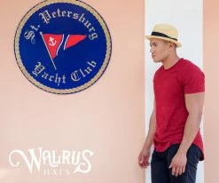 Men Peninsula - Walrus Hats Straw Fedora Hat W/ Band