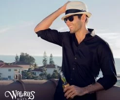 Men Peninsula - Walrus Hats Straw Fedora Hat W/ Band