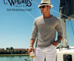 Men Peninsula - Walrus Hats Straw Fedora Hat W/ Band
