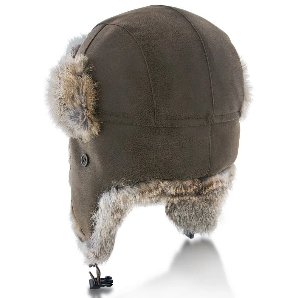 Cheapest ๐ Men Walrus Hats Genuine Rabbit Fur Brown Trapper Hat ๐ 9 Men Walrus Hats Genuine Rabbit Fur Brown Trapper Hat