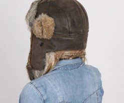 Cheapest ๐ Men Walrus Hats Genuine Rabbit Fur Brown Trapper Hat ๐ 43 Men Walrus Hats Genuine Rabbit Fur Brown Trapper Hat