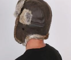 Cheapest ๐ Men Walrus Hats Genuine Rabbit Fur Brown Trapper Hat ๐ 44 Men Walrus Hats Genuine Rabbit Fur Brown Trapper Hat
