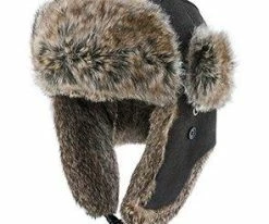 Men Walrus Hats Faux Fur Brown Trapper Hat
