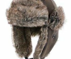 Buy ๐ Men Walrus Hats Faux Fur Brown Trapper Hat โจ 39 Men Walrus Hats Faux Fur Brown Trapper Hat