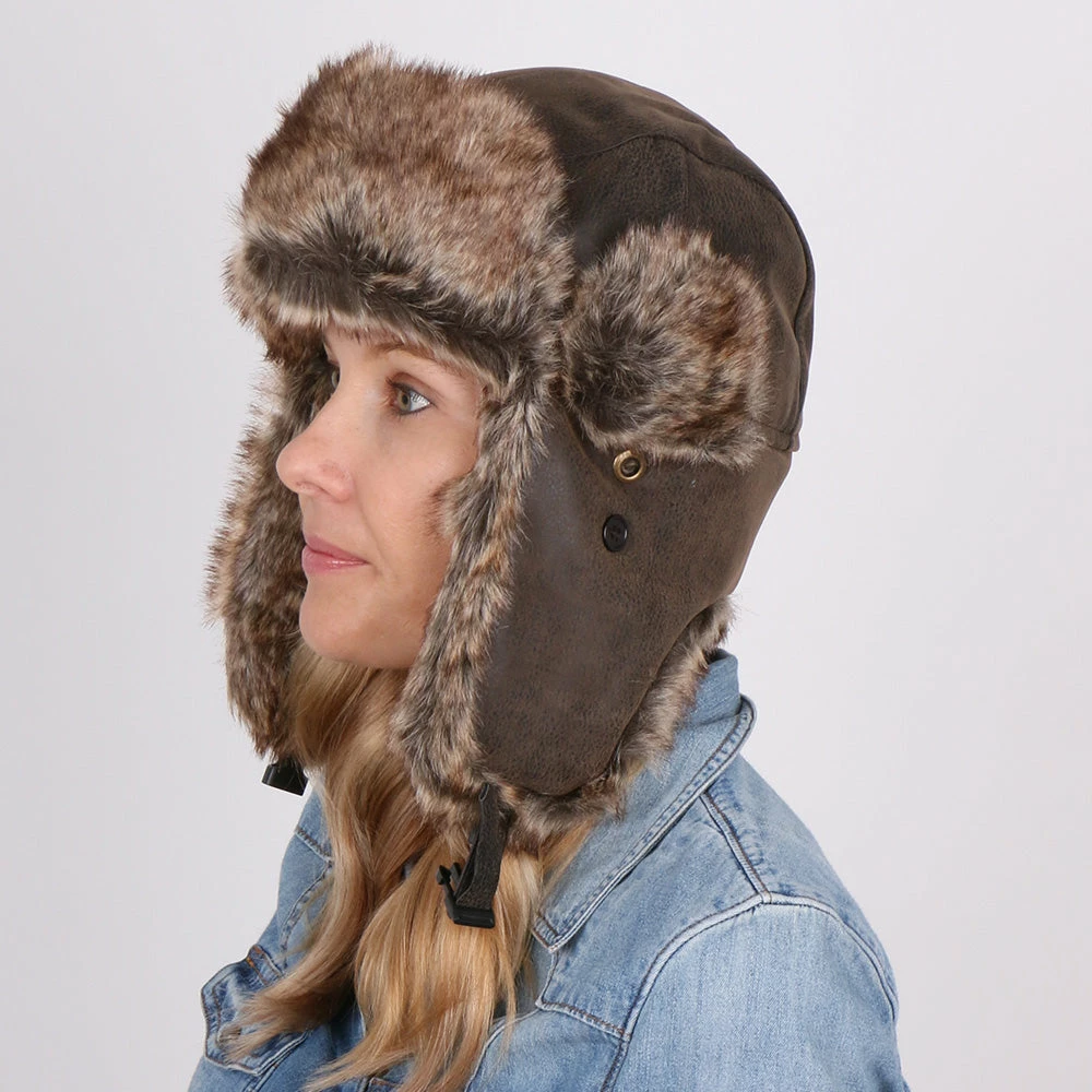 Buy ๐ Men Walrus Hats Faux Fur Brown Trapper Hat โจ 23 Men Walrus Hats Faux Fur Brown Trapper Hat