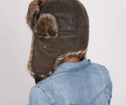 Buy ๐ Men Walrus Hats Faux Fur Brown Trapper Hat โจ 45 Men Walrus Hats Faux Fur Brown Trapper Hat