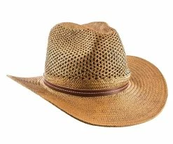 Men Weave Crown - Jeanne Simmons Toyo Straw Outback Hat - 6748