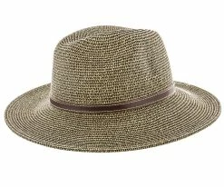 Men Lounge - Jeanne Simmons Toyo Straw Wide Brim Fedora Hat - 6976