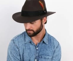 Men Empire - Walrus Hats Grey Wool Felt Fedora Hat - H7001