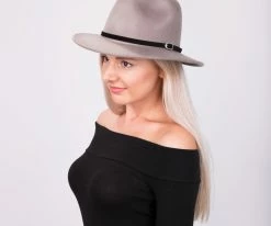 Legacy - Walrus Hats Grey Wool Felt Fedora Hat - H7002 Men