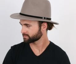 Legacy - Walrus Hats Grey Wool Felt Fedora Hat - H7002 Men