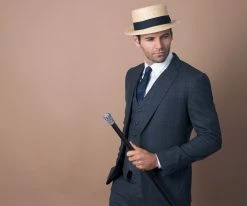 Men Voyage - Walrus Hats Natural Straw Boater Hat - H7006