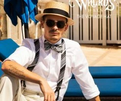 Men Voyage - Walrus Hats Natural Straw Boater Hat - H7006