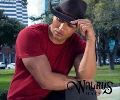 Men Shetland - Walrus Hats Dark Brown Wool Felt Cowboy Hat - H7013