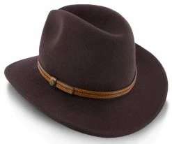 Women Big Sur - Walrus Hats Dark Brown Wool Felt Safari Hat