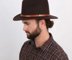 Women Big Sur - Walrus Hats Dark Brown Wool Felt Safari Hat