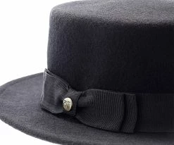Men Whistler - Walrus Hats Black Wool Felt Pork Pie Hat - H7016