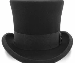 Mad Hatter - Walrus Hats Wool Felt 6 In. Height Victorian Top Hat - H7020 Men