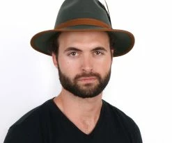 Pinnacle - Walrus Hats Sage Wool Felt Fedora Hat - H7022