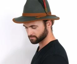 Pinnacle - Walrus Hats Sage Wool Felt Fedora Hat - H7022