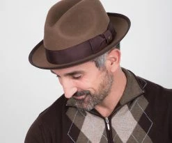 Layover - Walrus Hats Center Dent Wool Felt Fedora Hat