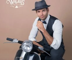 New ๐ Walrus Hats Compass - Walrus Hat Diamond Crown Wool Felt Fedora Hat ๐ 150 Walrus Hats Compass - Walrus Hat Diamond Crown Wool Felt Fedora Hat