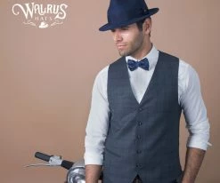 New ๐ Walrus Hats Compass - Walrus Hat Diamond Crown Wool Felt Fedora Hat ๐ 145 Walrus Hats Compass - Walrus Hat Diamond Crown Wool Felt Fedora Hat