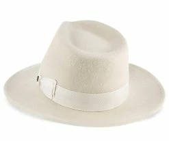 Imperial - Walrus Hats White Center Dent Wool Felt Fedora Hat Men