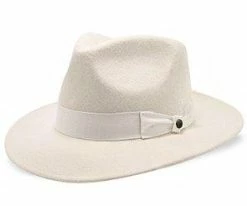 Imperial - Walrus Hats White Center Dent Wool Felt Fedora Hat Men