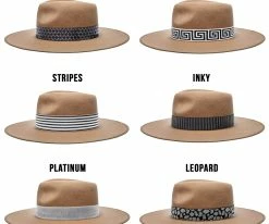 Walrus Hats Castle Brown Fedora Hat W/ Festival Bands Men