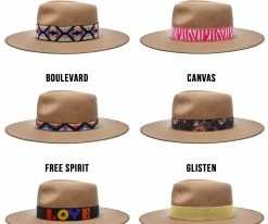 Walrus Hats Castle Brown Fedora Hat W/ Festival Bands Men